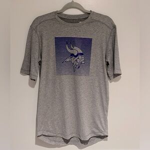 Minnesota Vikings Heather Grey Short Sleeve Mens Size Small Tee Shirt Fanatics